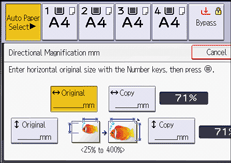 Operation panel screen illustration