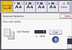 Operation panel screen illustration