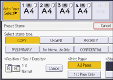 Operation panel screen illustration