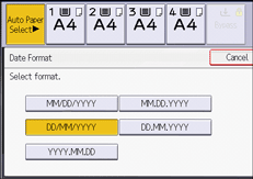 Operation panel screen illustration