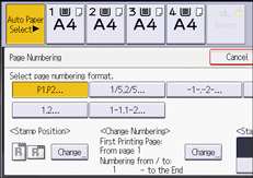 Operation panel screen illustration