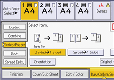 Operation panel screen illustration