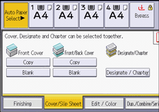 Operation panel screen illustration