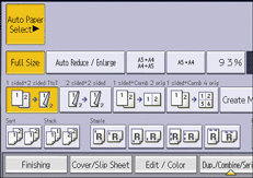 Operation panel screen illustration
