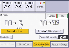 Operation panel screen illustration