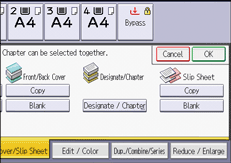 Operation panel screen illustration