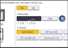Operation panel screen illustration