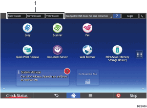 Illustration of changing modes numbered callout illustration