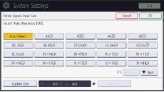 Operation panel screen illustration