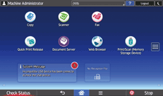 Operation panel screen illustration