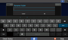 Operation panel screen illustration