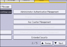 Operation panel screen illustration