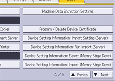 Operation panel screen illustration