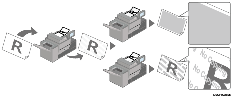 Illustration of data security for copying