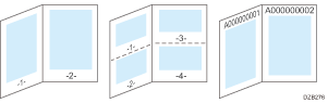 Illustration of page numbering and stamp text