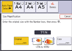 Operation panel screen illustration