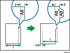 Illustration of copying onto tab stock