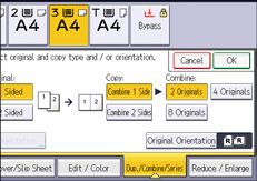 Operation panel screen illustration