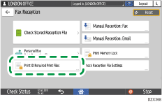 Operation panel screen illustration