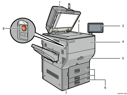 Main unit illustration numbered callout illustration