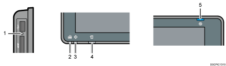 Control panel illustration numbered callout illustration