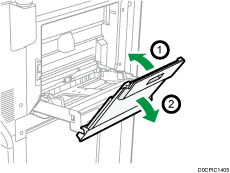 Multi bypass banner sheet tray illustration