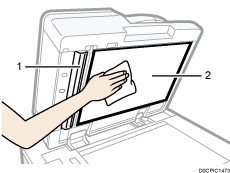 One-pass duplex scanning ADF illustration numbered callout illustration