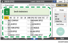 Operation panel screen illustration