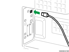 illustration of connecting the USB interfece cable