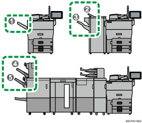 Illustration of output tray