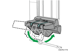 Finisher booklet tray illustration