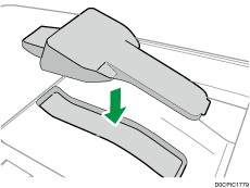 Thick paper support tray illustration