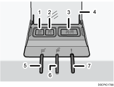 Stacker control panel illustration numbered callout illustration