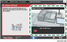 Operation panel screen illustration