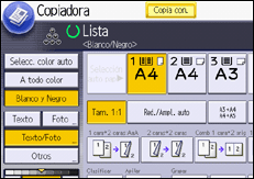 Ilustración de la pantalla del panel de mandos