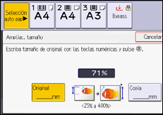 Ilustración de la pantalla del panel de mandos