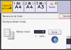 Ilustración de la pantalla del panel de mandos
