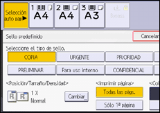 Ilustración de la pantalla del panel de mandos