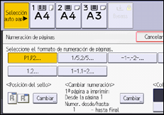 Ilustración de la pantalla del panel de mandos