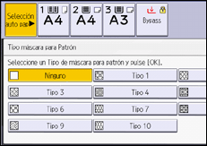 Ilustración de la pantalla del panel de mandos