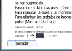 Ilustración de la pantalla del panel de mandos