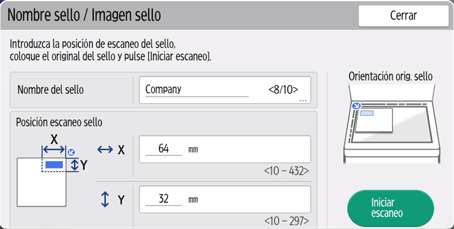 Ilustración de la pantalla del panel de mandos