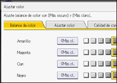 Ilustración de la pantalla del panel de mandos