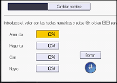 Ilustración de la pantalla del panel de mandos