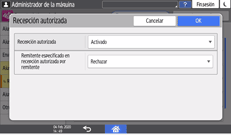Ilustración de la pantalla del panel de mandos
