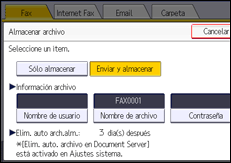 Ilustración de la pantalla del panel de mandos