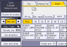 Ilustración de la pantalla del panel de mandos