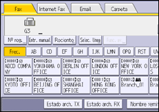 Ilustración de la pantalla del panel de mandos