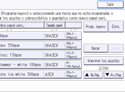 Ilustración de la pantalla del panel de mandos