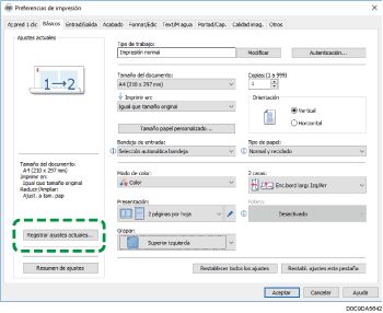 Ilustración de la pantalla del driver
